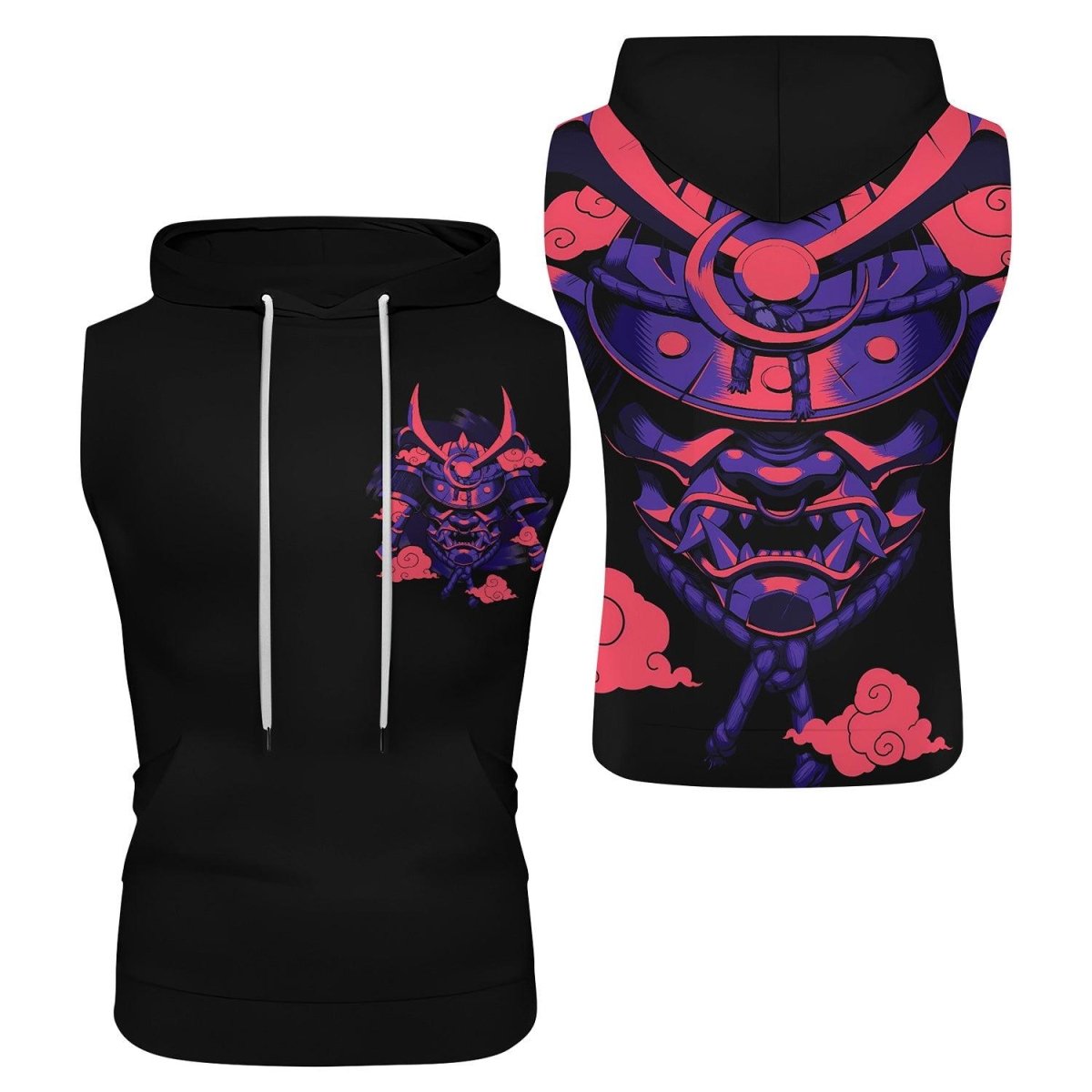 Devil Shogun Helmet Sleeveless Pullover & Zip Hoodie - BattleFitGear