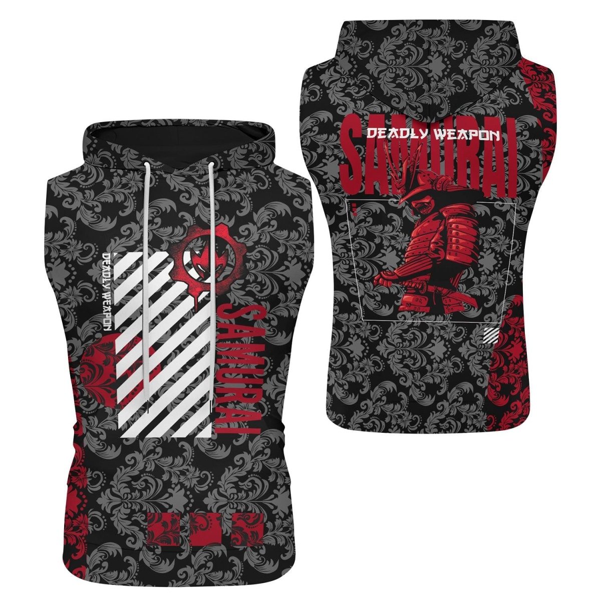 Samurai Fern Sleeveless Pullover & Zip Hoodie - BattleFitGear