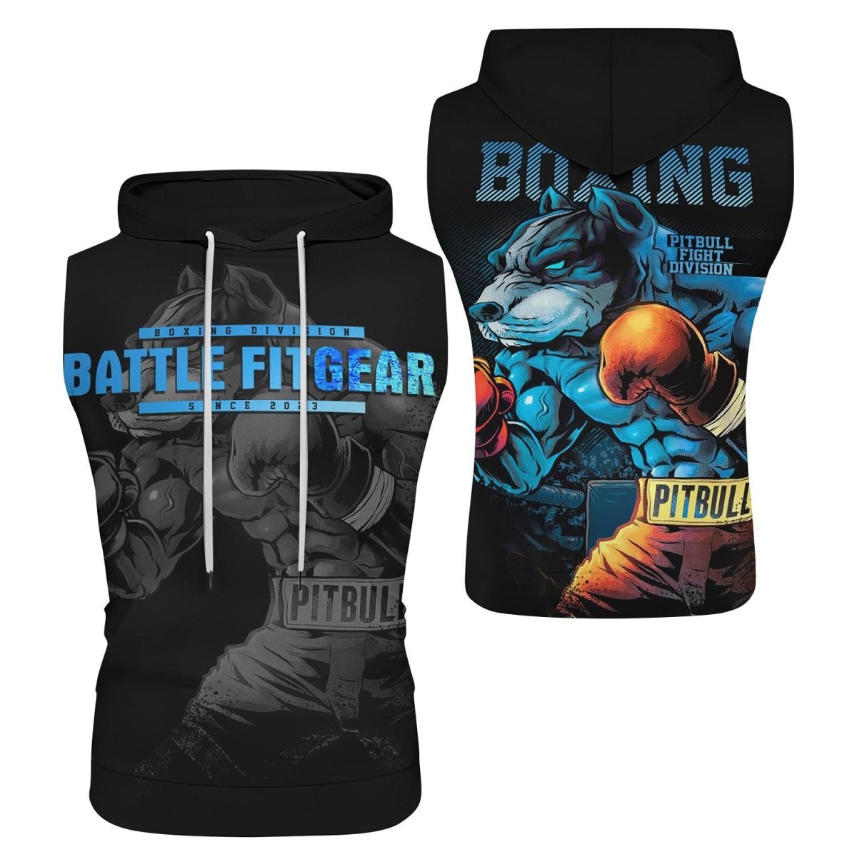 Pitbull Boxing Sleeveless Pullover & Zip Hoodie - BattleFitGear