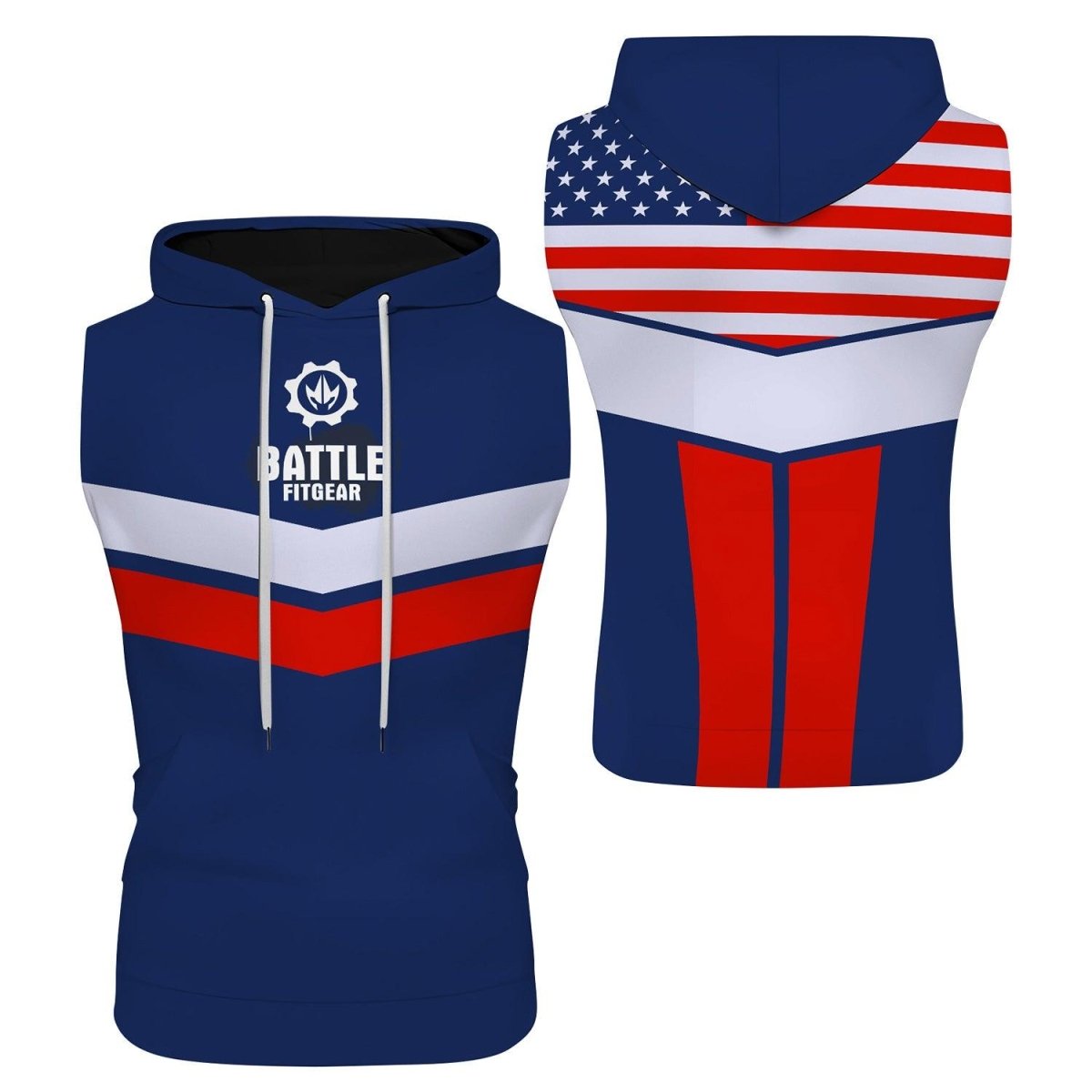 American Flag Sleeveless Pullover & Zip Hoodie - BattleFitGear