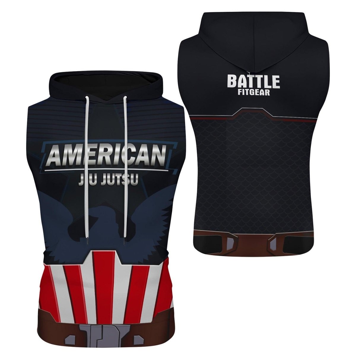 Captain American Sleeveless Pullover & Zip Hoodie - BattleFitGear