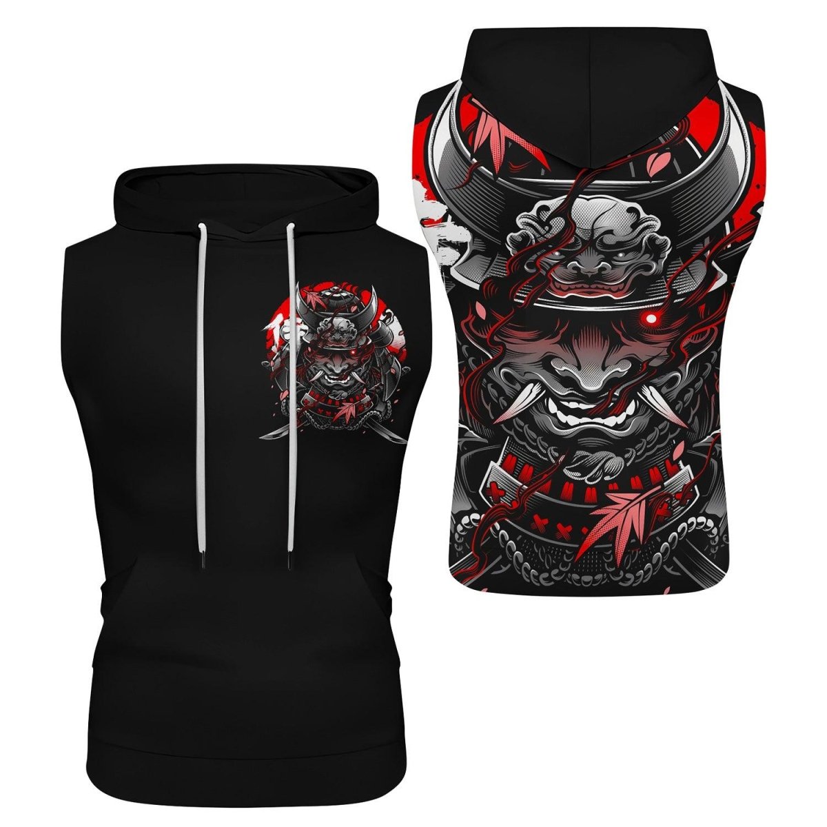 Devil Shogun Sleeveless Pullover & Zip Hoodie - BattleFitGear