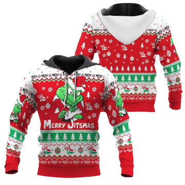 Funny Santa Grinch Pullover & Zip Hoodie - BattleFitGear