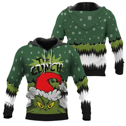 Grinch Santa Clause Pullover & Zip Hoodie - BattleFitGear