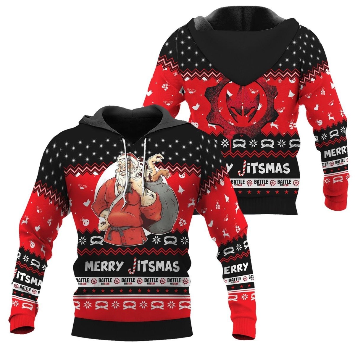 Villain Santa Claus Jitsmas Pullover & Zip Hoodie - BattleFitGear