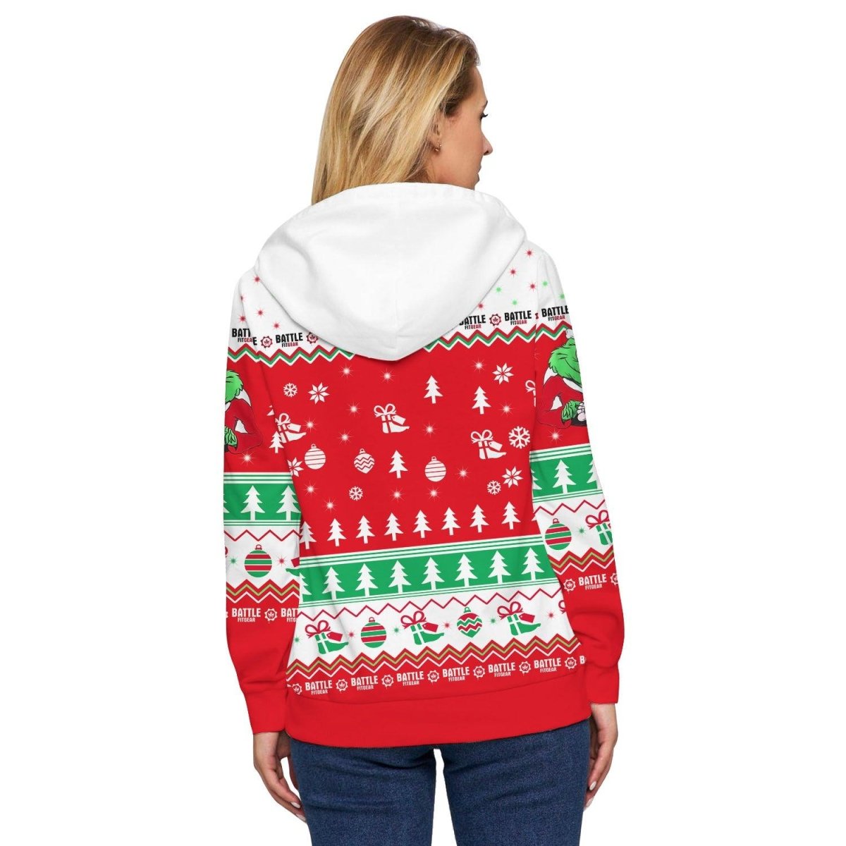 Funny Santa Grinch Pullover & Zip Hoodie - BattleFitGear