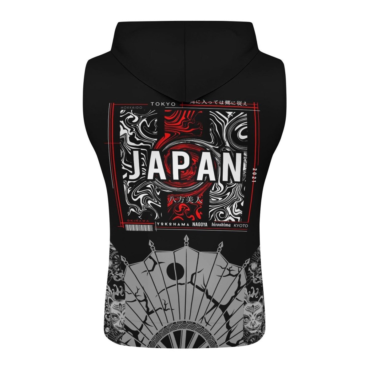 Samurai VS Dragon Sleeveless Pullover & Zip Hoodie - BattleFitGear