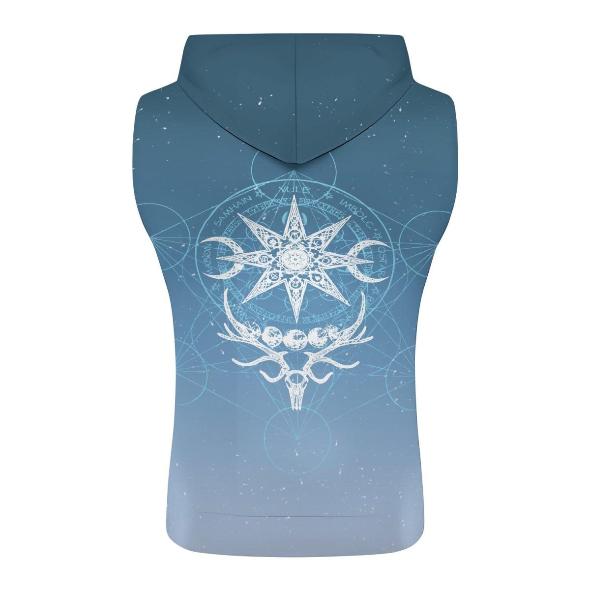 Light Blue YULE Sleeveless Pullover & Zip Hoodie - BattleFitGear