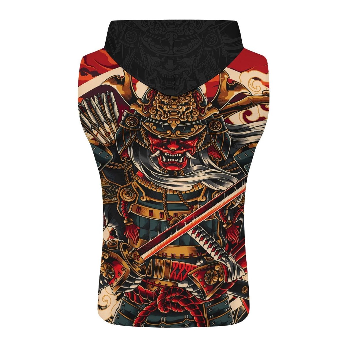 Samurai Shogun Sleeveless Pullover & Zip Hoodie - BattleFitGear