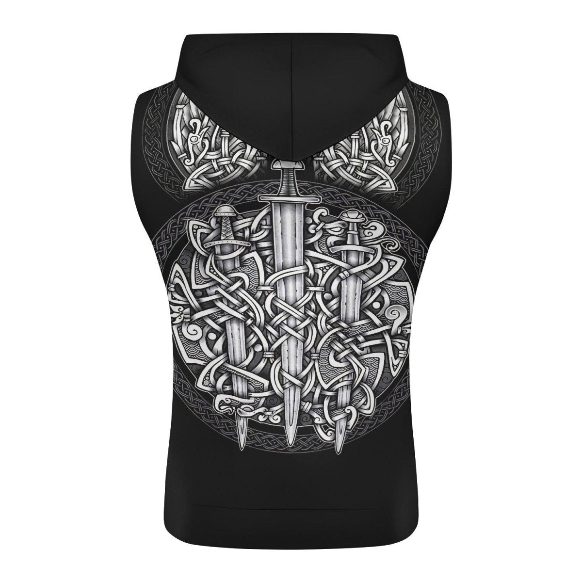 Sword & Shield Viking Sleeveless Pullover & Zip Hoodie - BattleFitGear