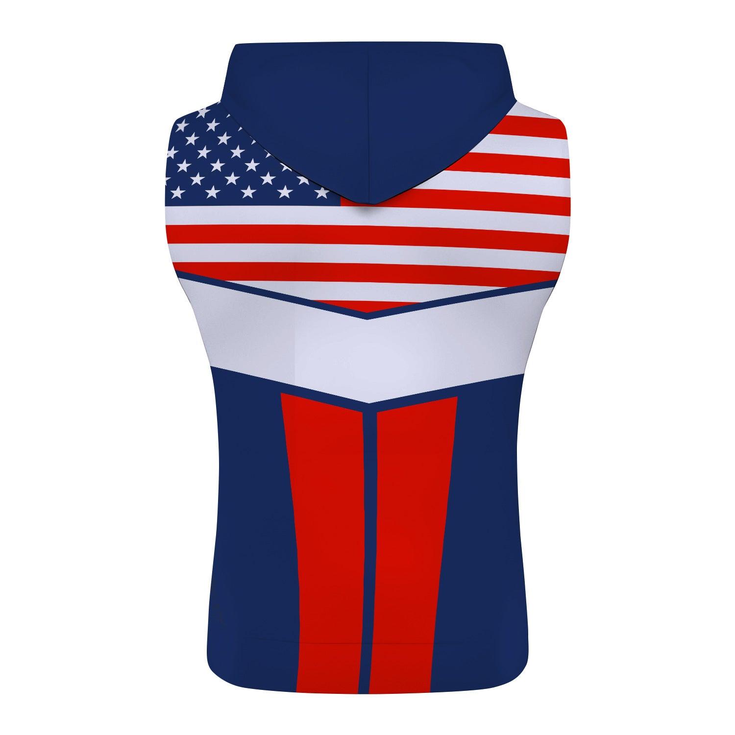 American Flag Sleeveless Pullover & Zip Hoodie