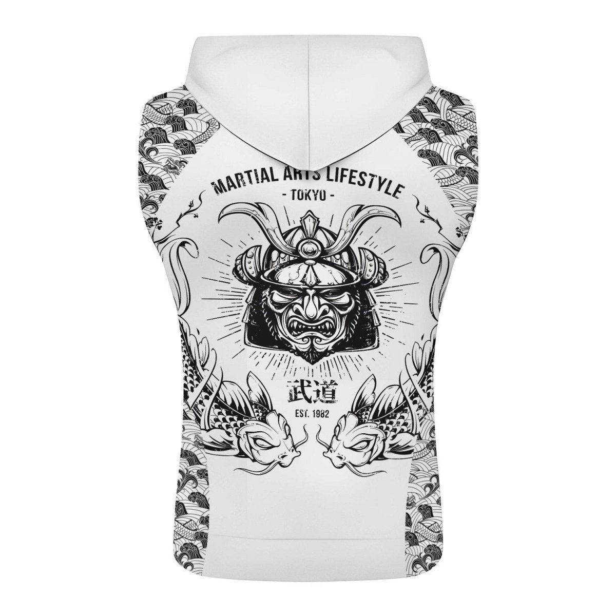 Samurai Dragon Sleeveless Pullover & Zip Hoodie - BattleFitGear