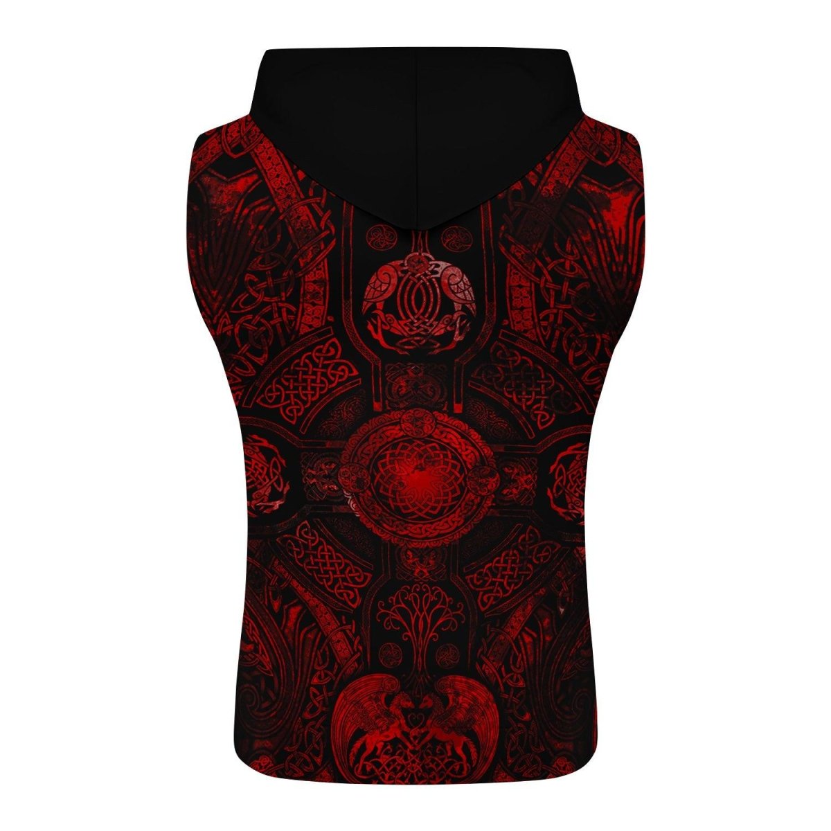 Viking Suncatcher Red Sleeveless Pullover & Zip Hoodie - BattleFitGear