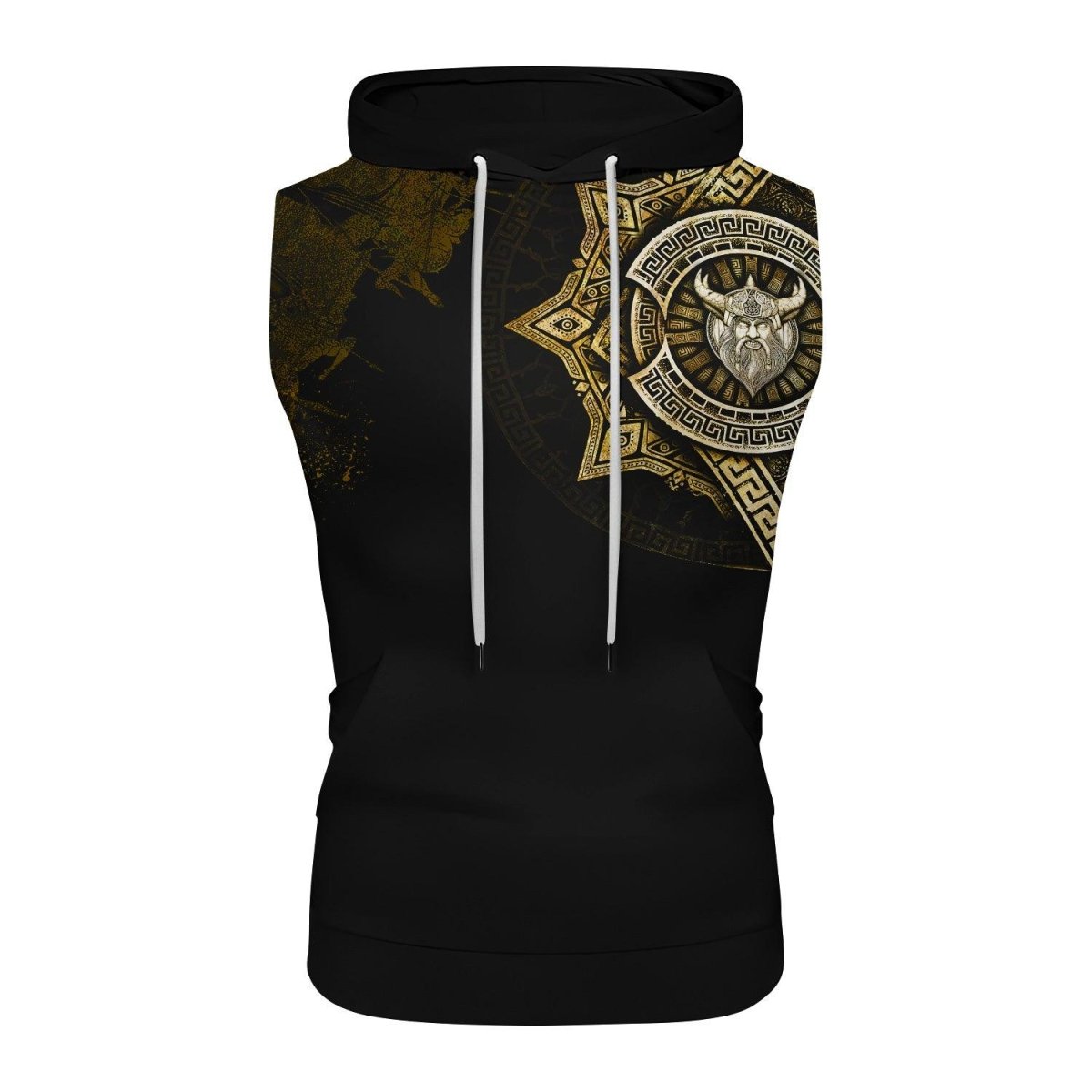 Viking Warrior Medal Sleeveless Pullover & Zip Hoodie - BattleFitGear