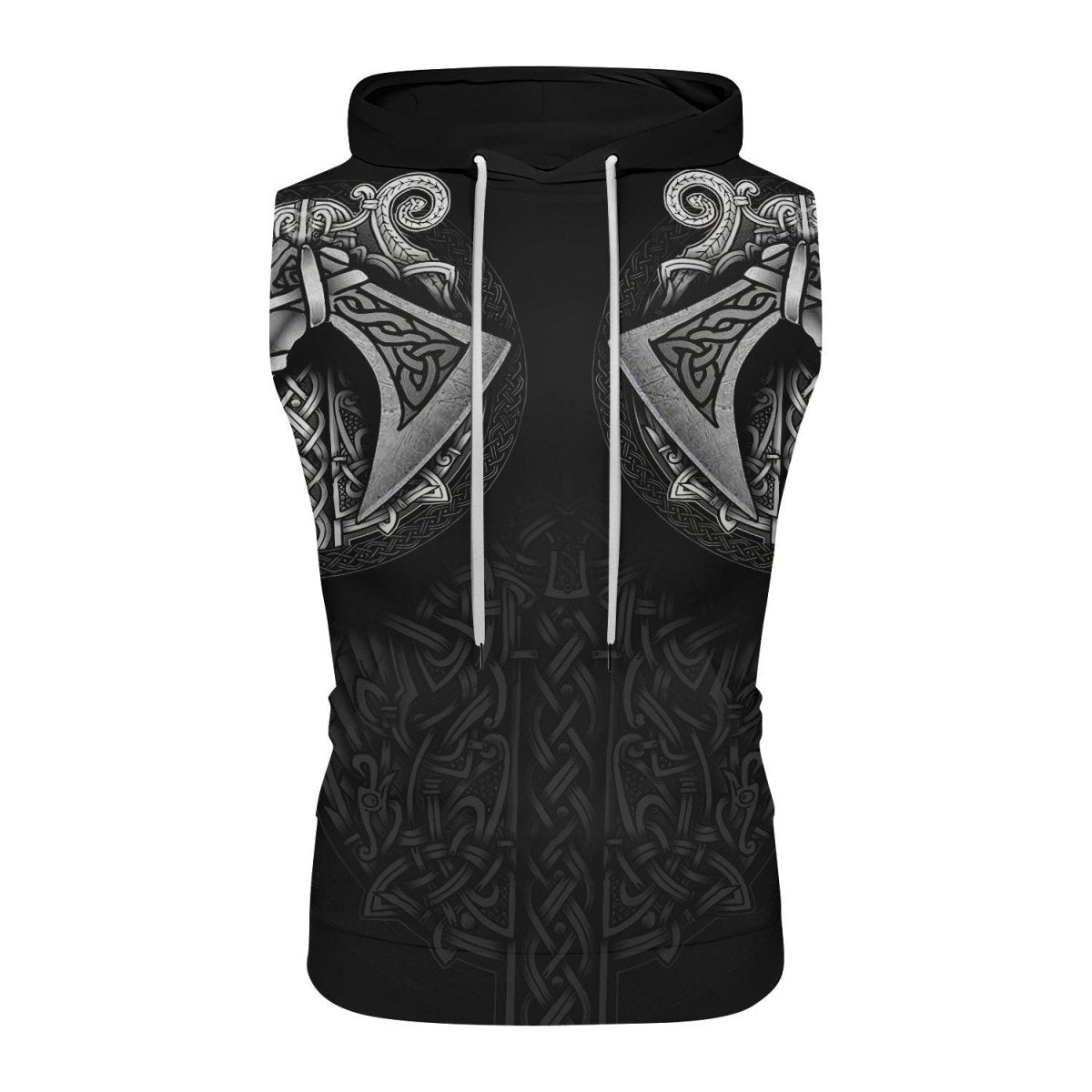 Sword & Shield Viking Sleeveless Pullover & Zip Hoodie - BattleFitGear