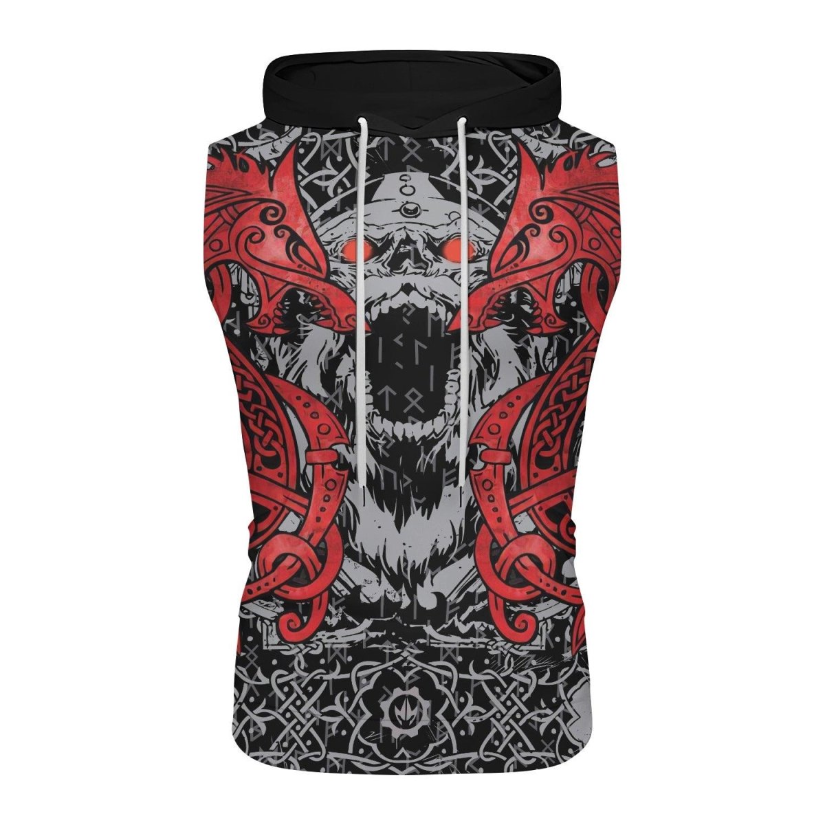 Rage Of Viking Berserker Sleeveless Pullover & Zip Hoodie - BattleFitGear