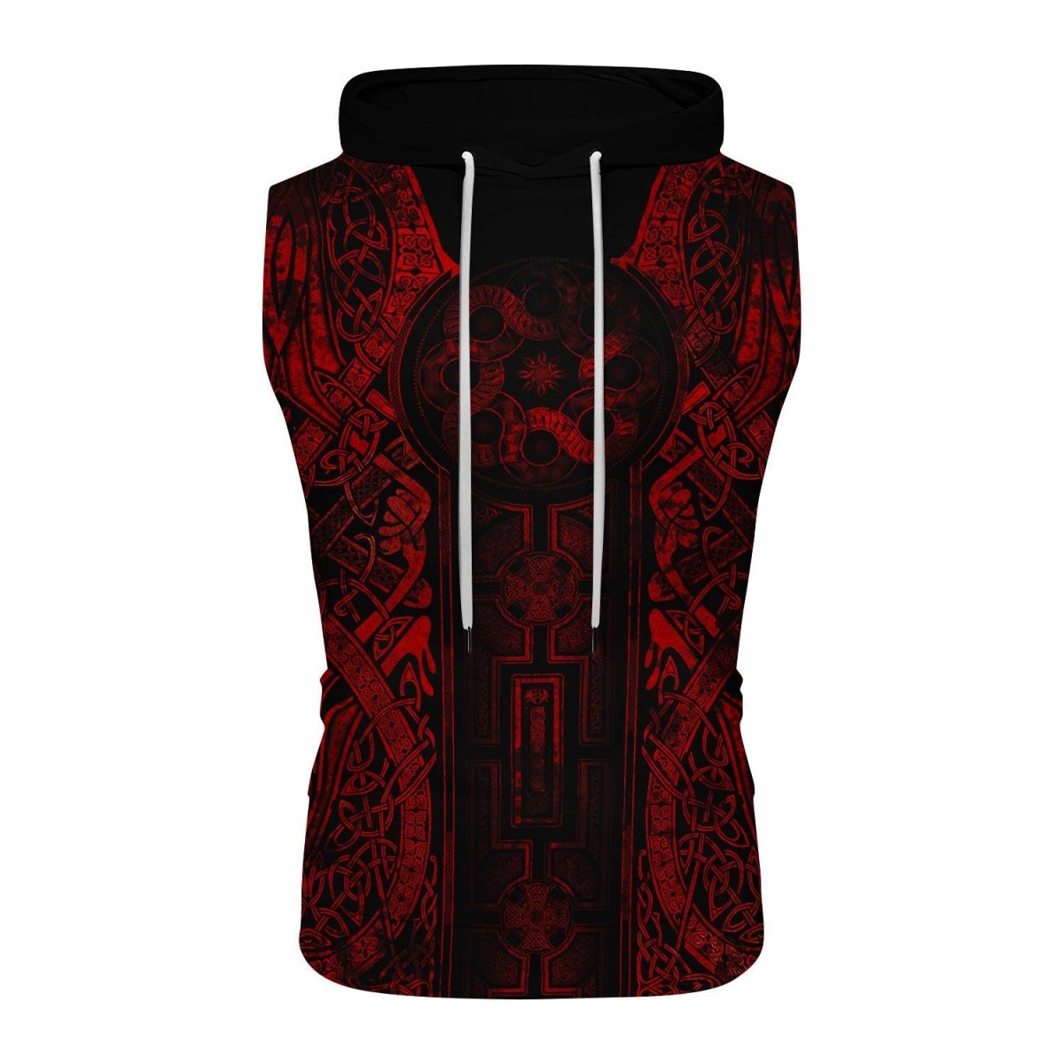 Viking Suncatcher Red Sleeveless Pullover & Zip Hoodie - BattleFitGear