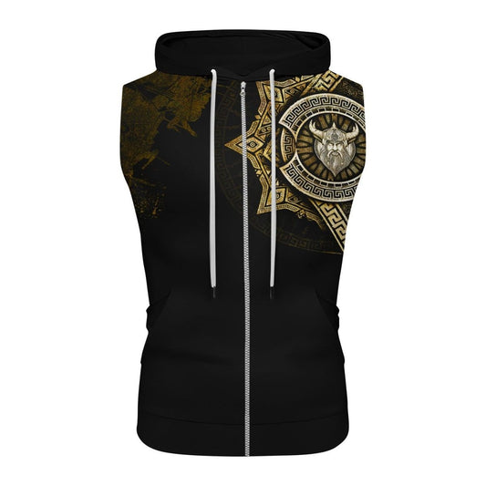 Viking Warrior Medal Sleeveless Pullover & Zip Hoodie - BattleFitGear