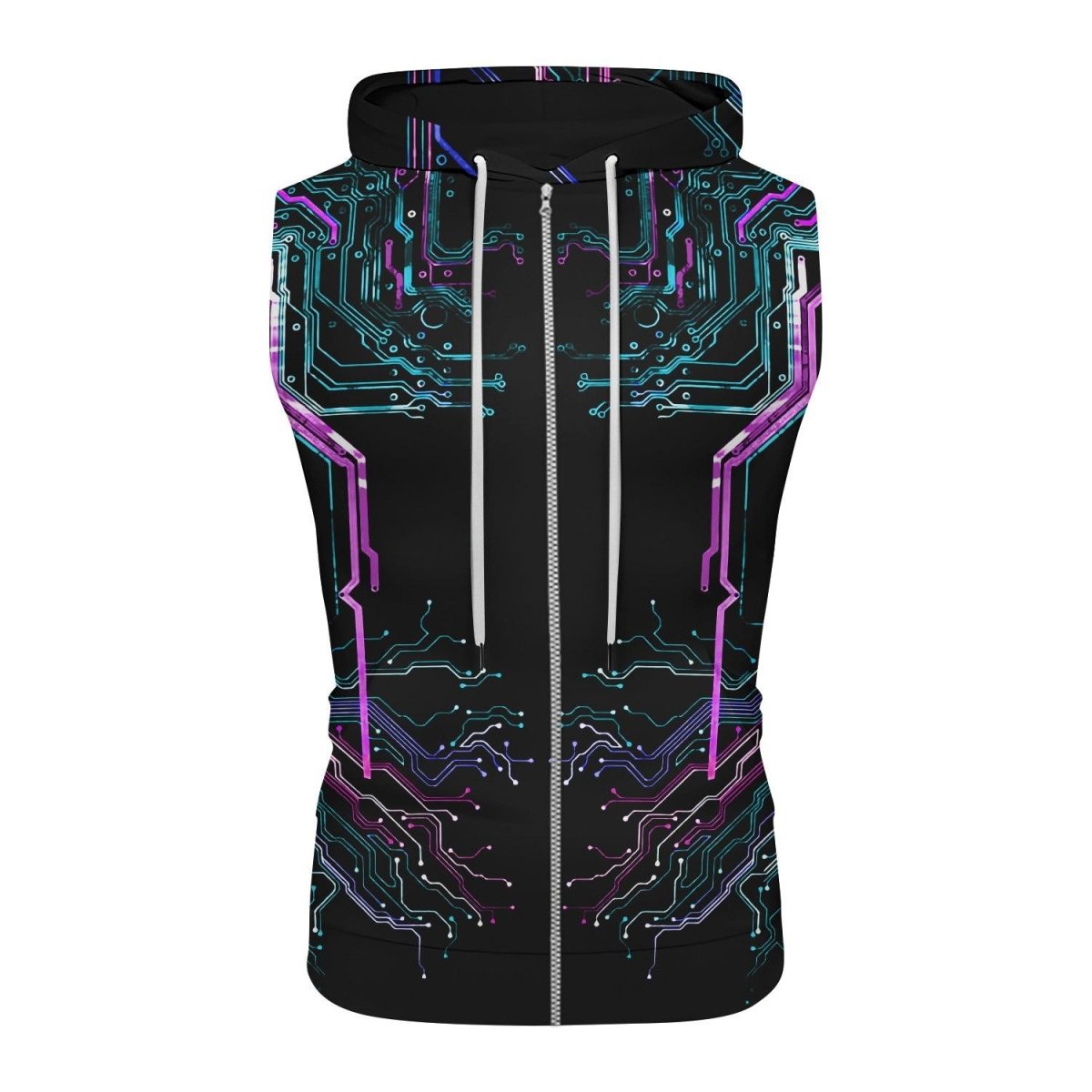 Deadly Glowing Circuit Sleeveless Pullover & Zip Hoodie - BattleFitGear