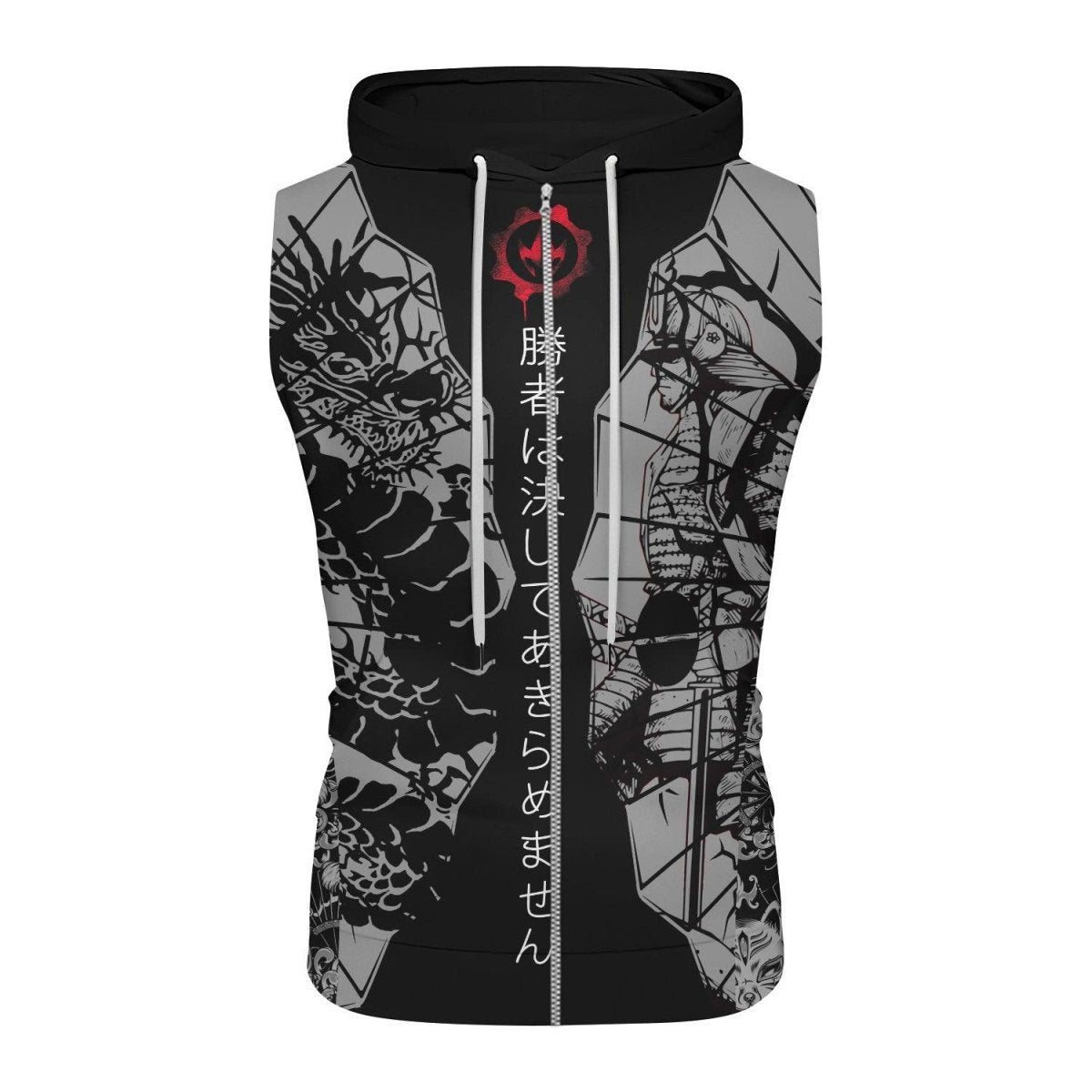 Samurai VS Dragon Sleeveless Pullover & Zip Hoodie - BattleFitGear