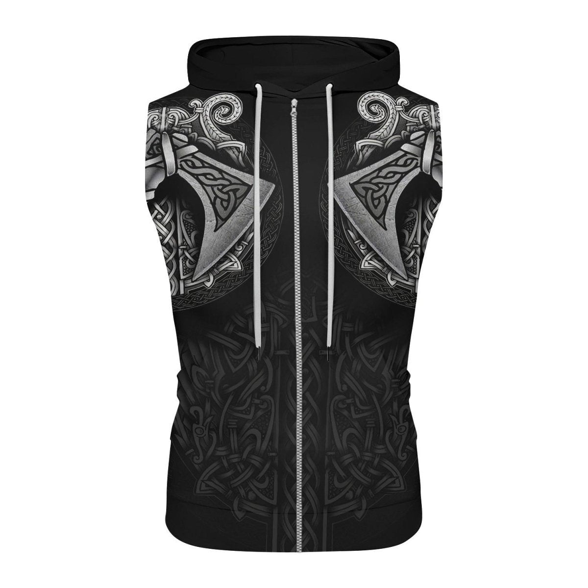 Sword & Shield Viking Sleeveless Pullover & Zip Hoodie - BattleFitGear