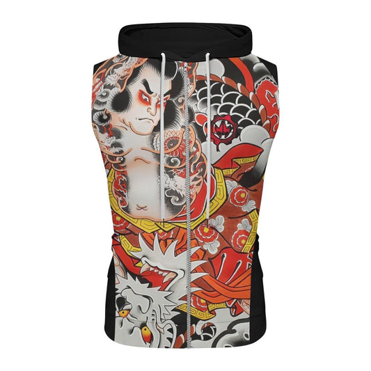 Kumonryu Shishin VS Tamatori Hime Sleeveless Pullover & Zip Hoodie - BattleFitGear