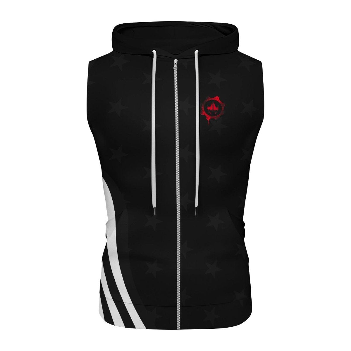 American Flag Black Sleeveless Pullover & Zip Hoodie - BattleFitGear