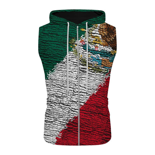 Mexico Flag Sleeveless Pullover & Zip Hoodie - BattleFitGear