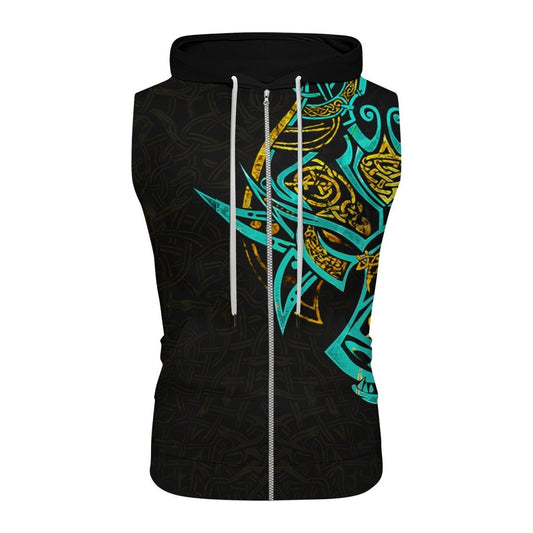 Fenrir Norse Wolf Sleeveless Pullover & Zip Hoodie - BattleFitGear