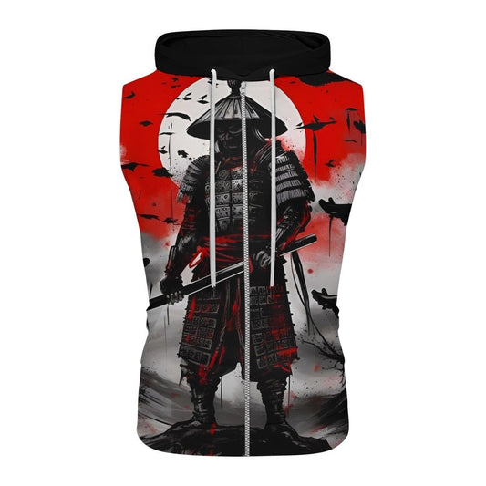 Samurai Musashi Sleeveless Pullover & Zip Hoodie - BattleFitGear