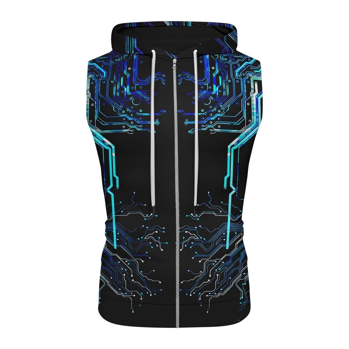 Glowing Circuit Sleeveless Pullover & Zip Hoodie - BattleFitGear