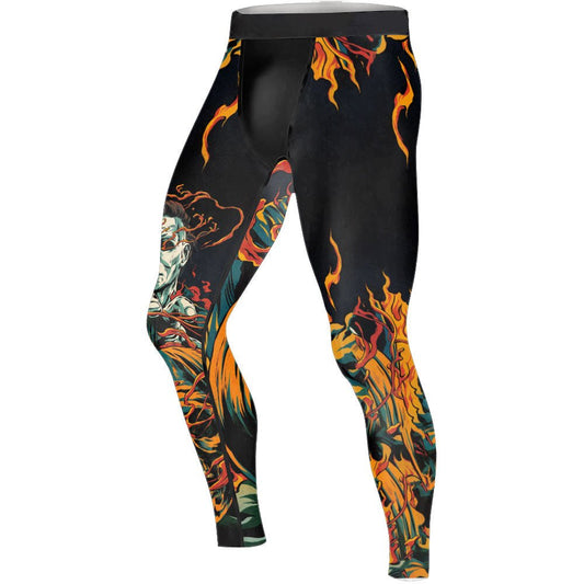 Halloween Michael Myers Men's Compression Leggings - BattleFitGear