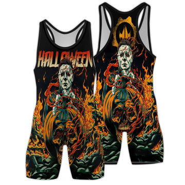 Halloween Michael Myers Return Wrestling Singlets - BattleFitGear