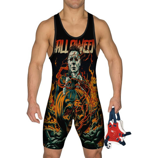 Halloween Michael Myers Return Wrestling Singlets - BattleFitGear