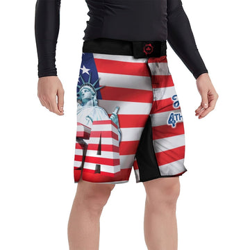 Happy Fourth Of July Fight Shorts - BattleFitGear