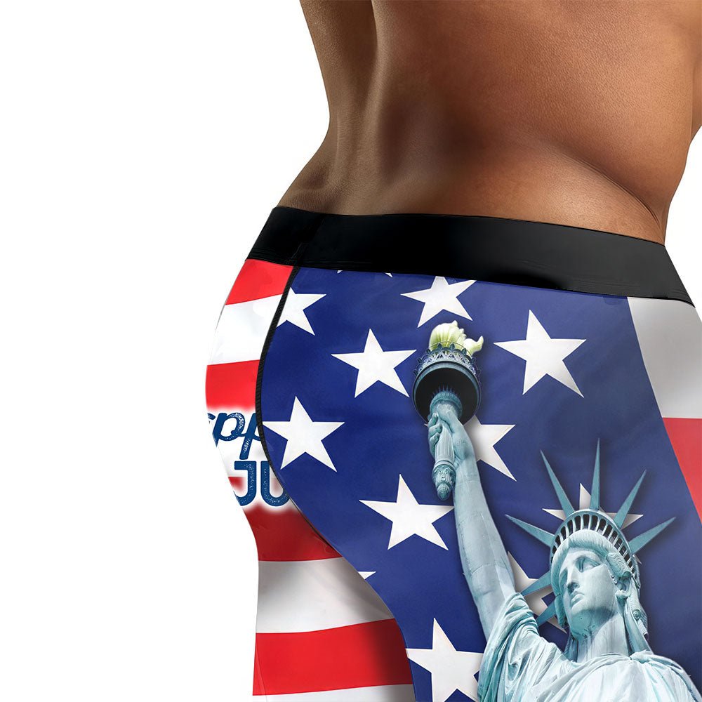 Happy Fourth Of July Men's Compression Leggings - BattleFitGear