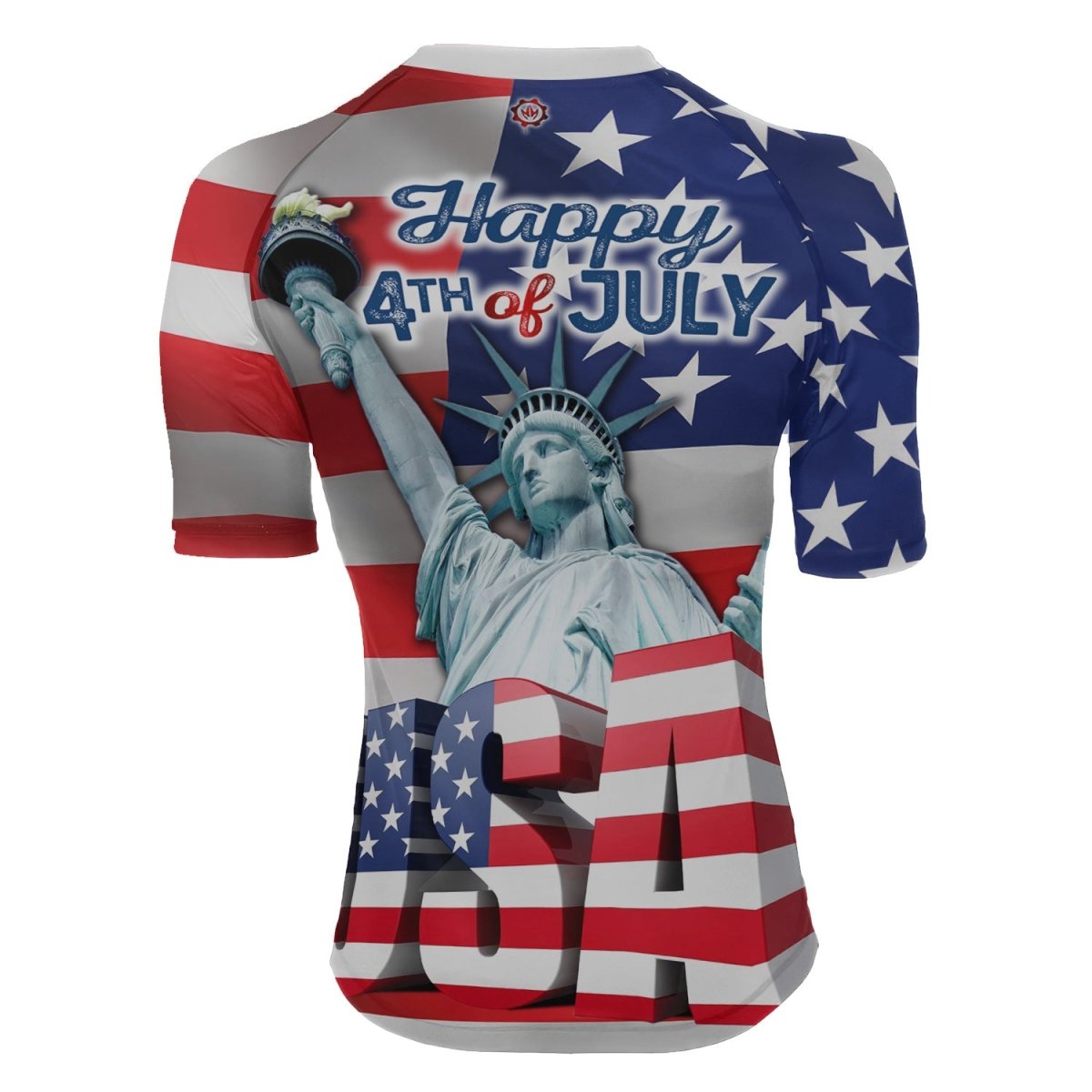 Happy Fourth Of July Women's Short Sleeve Rash Guard - BattleFitGear