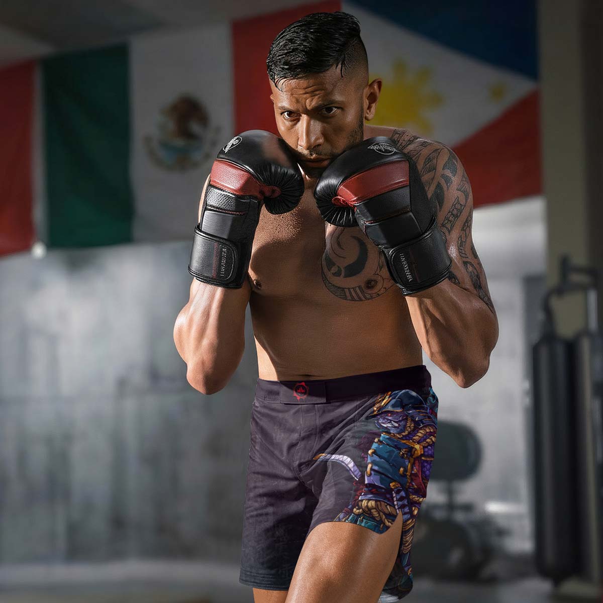 Hell Demon Samurai Fight Shorts