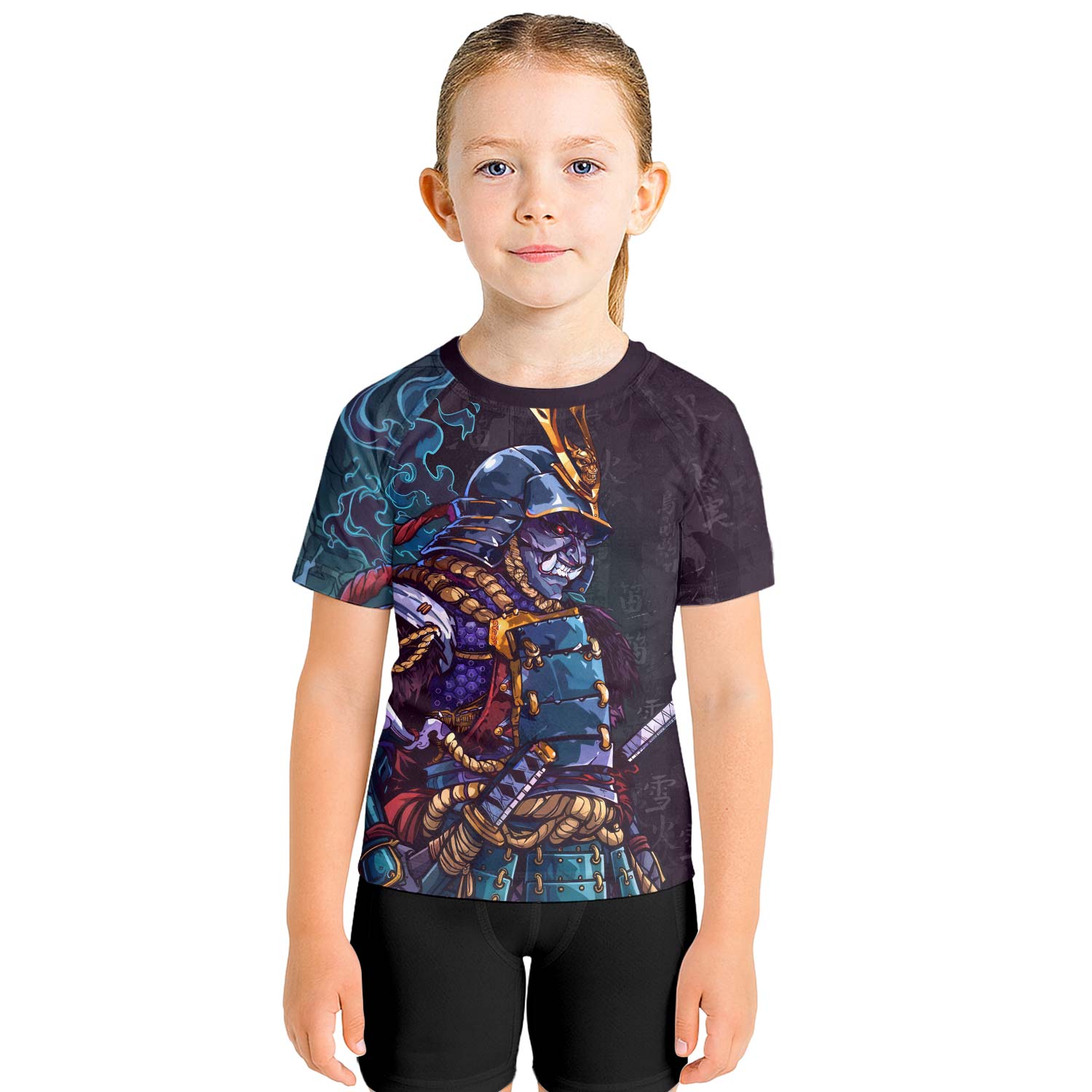 Hell Demon Samurai Kids Rash Guard