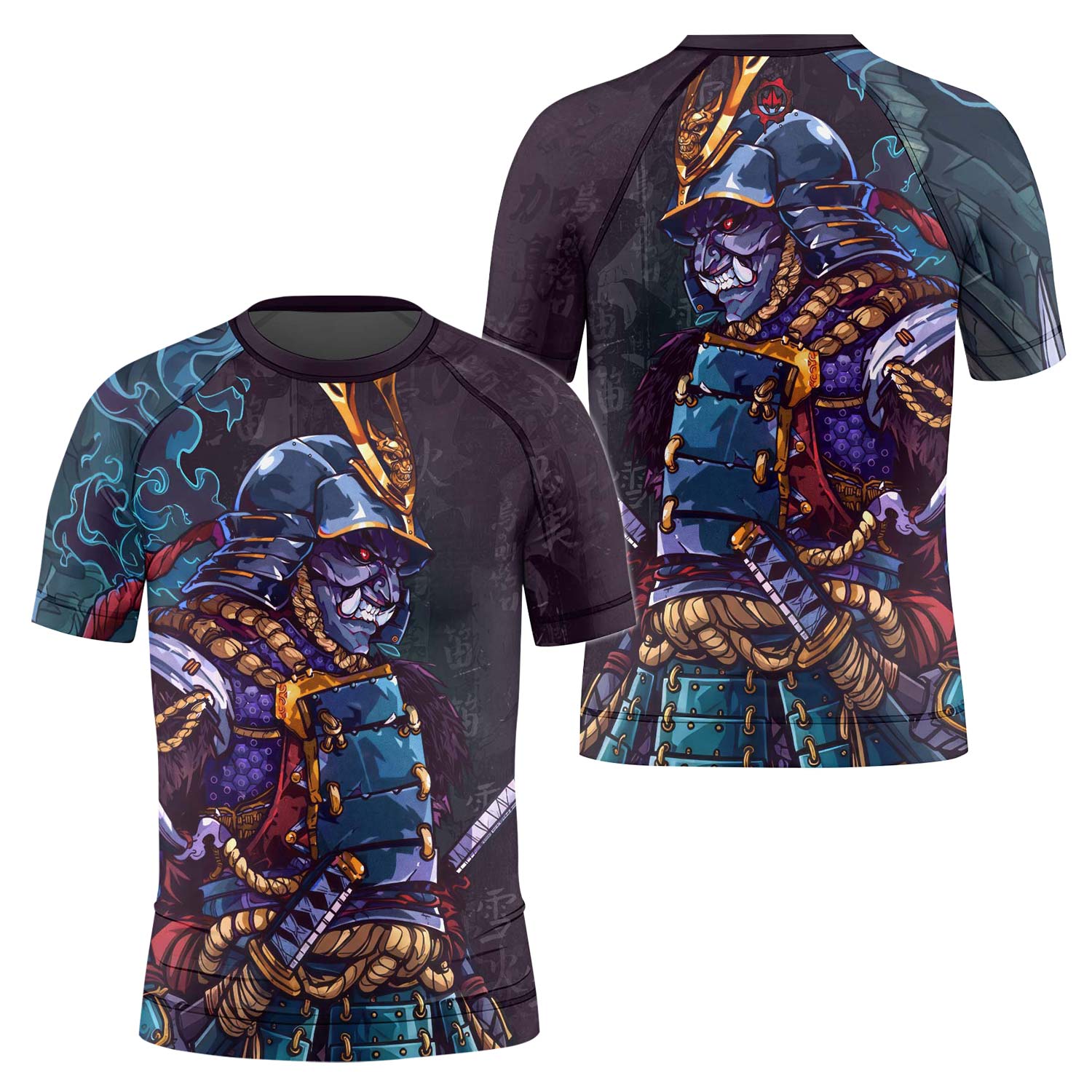 Hell Demon Samurai Kids Rash Guard