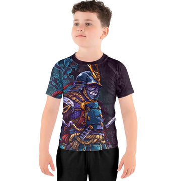 Hell Demon Samurai Kids Rash Guard