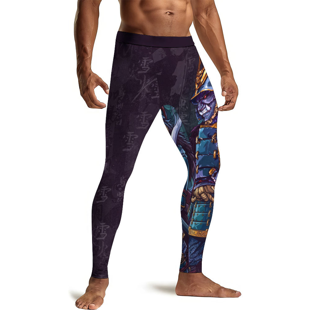 Hell Demon Samurai Men's Compression Leggings