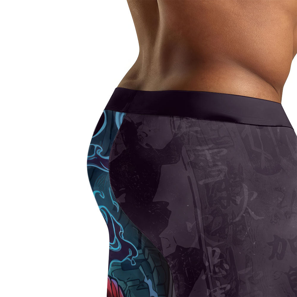 Hell Demon Samurai Men's Compression Leggings