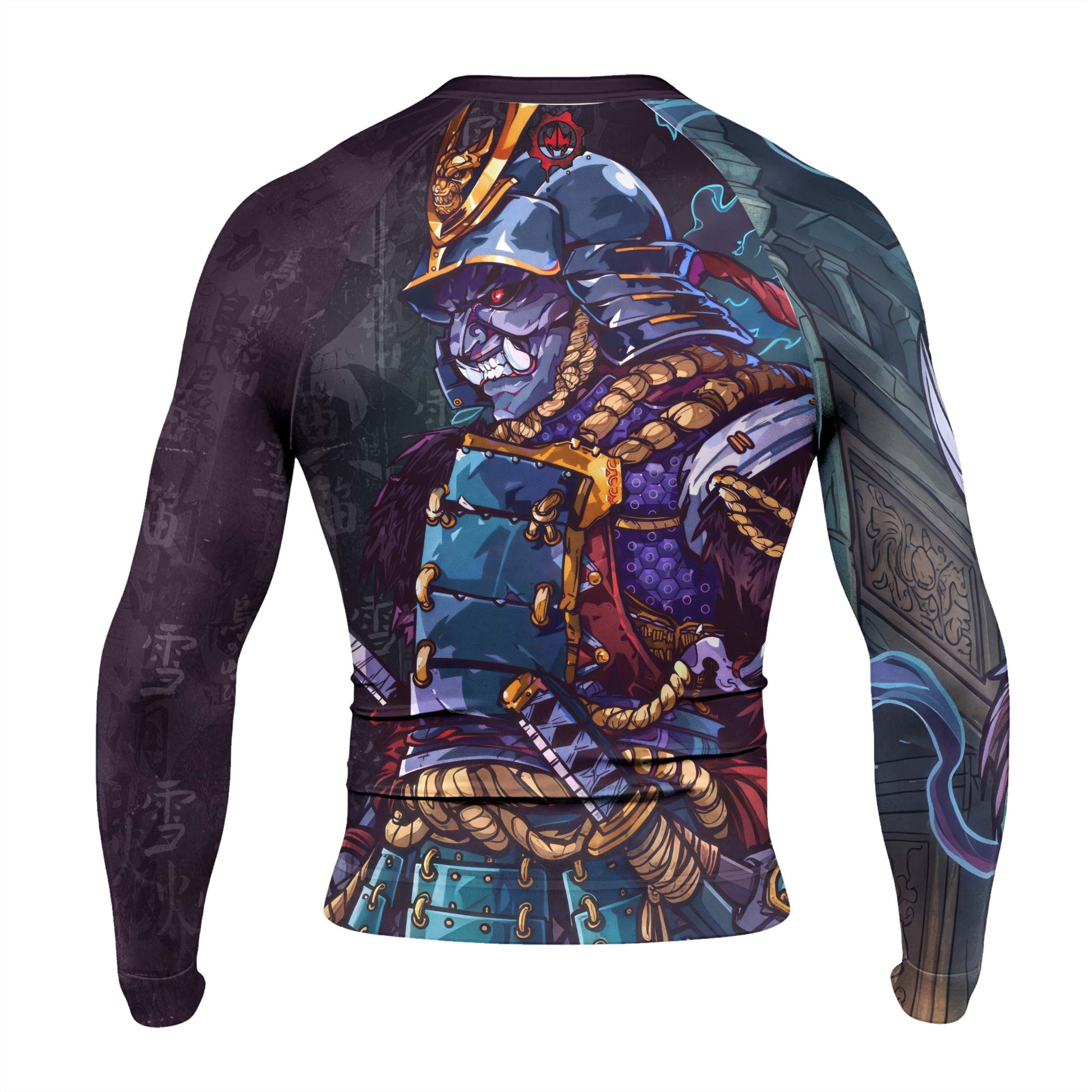 Hell Demon Samurai Men's Long Sleeve Rash Guard