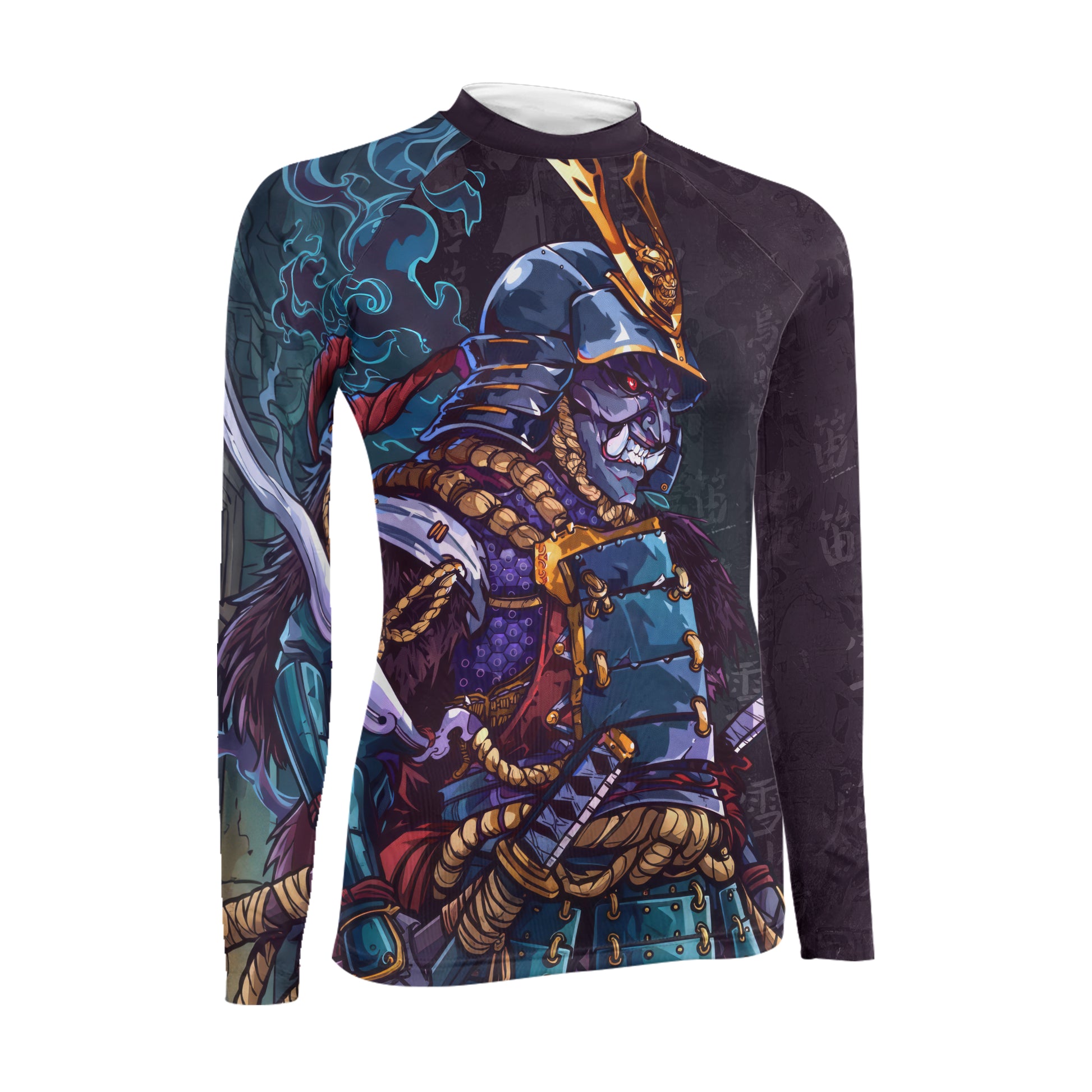 Hell Demon Samurai Women's Long Sleeve Rash Guard