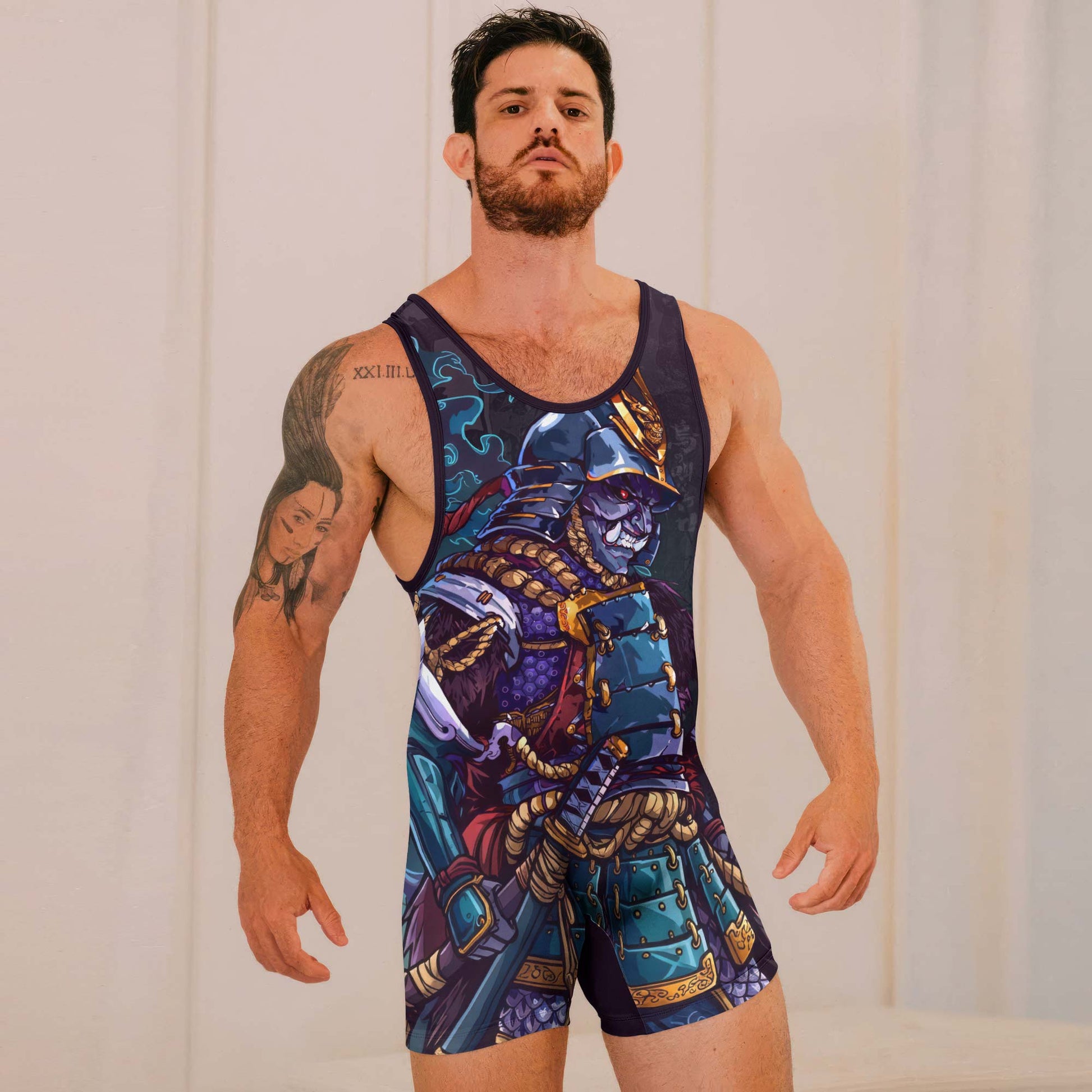 Hell Demon Samurai Wrestling Singlets