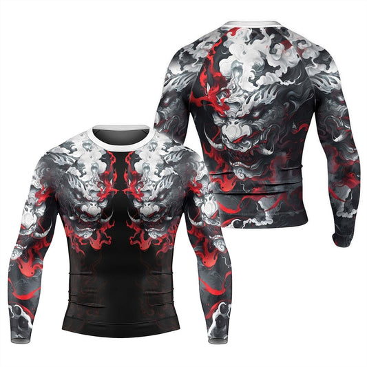 Hellstorm Demon Men's Long Sleeve Rash Guard - BattleFitGear