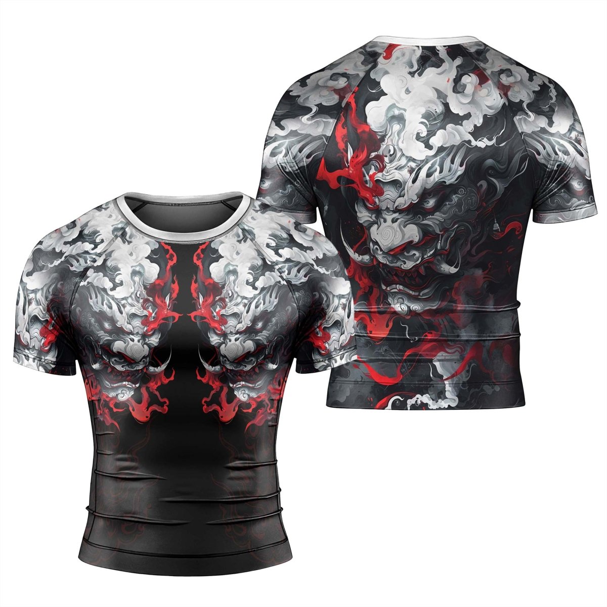 Hellstorm Demon Men's Short Sleeve Rash Guard - BattleFitGear