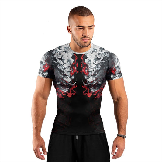 Hellstorm Demon Men's Short Sleeve Rash Guard - BattleFitGear