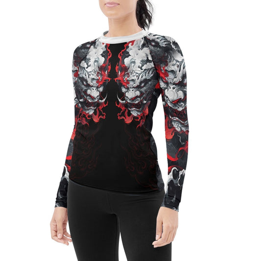 Hellstorm Demon Women's Long Sleeve Rash Guard - BattleFitGear